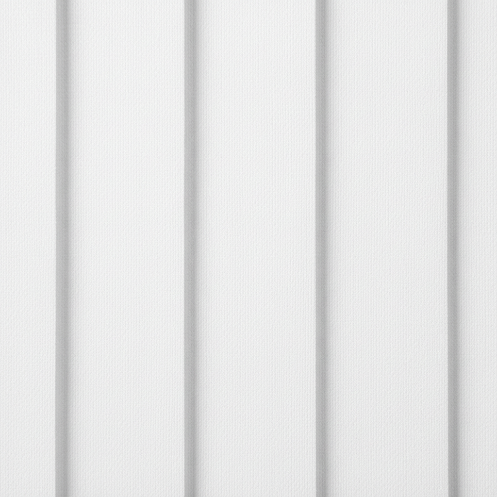 Close-up of white vertical blinds