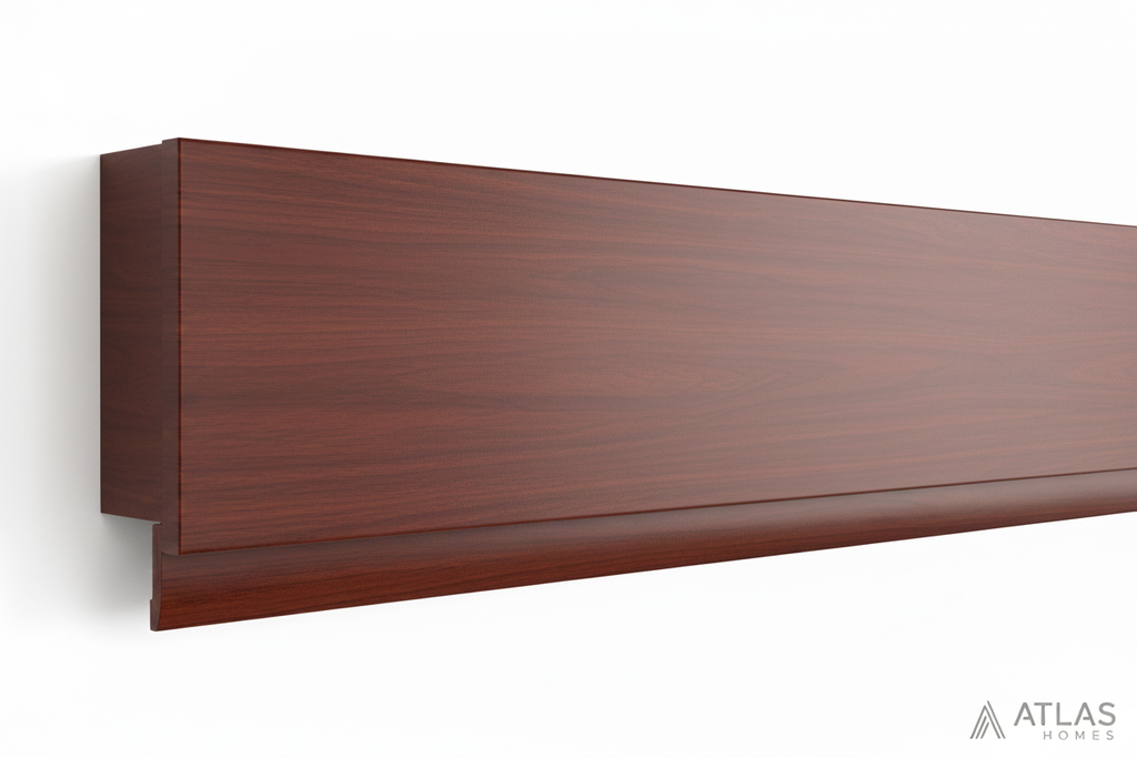 105mm Pelmet Cover Rod - Mahogany